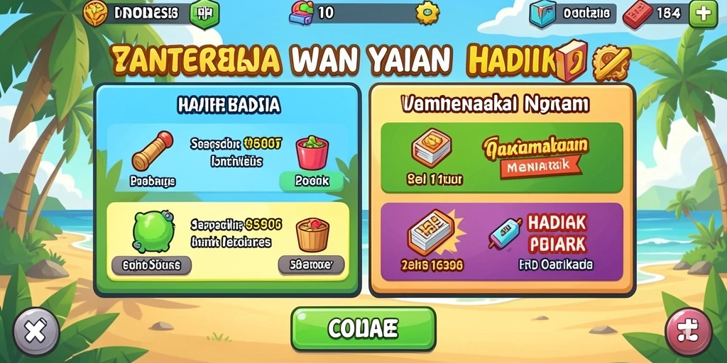Desain karakter yang dapat disesuaikan dengan berbagai opsi.