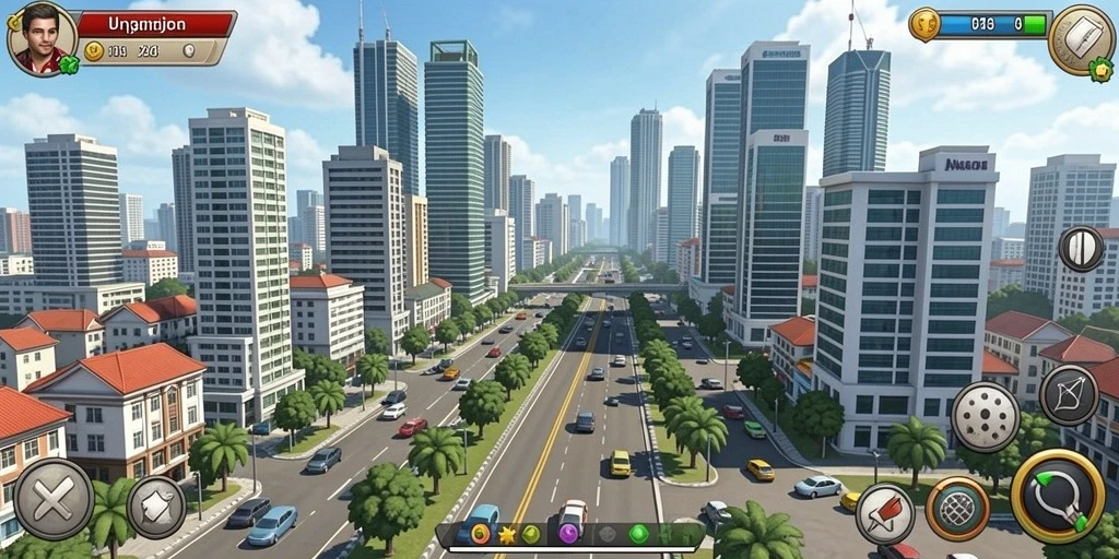 Pengguna sedang berinteraksi dalam mode multiplayer.