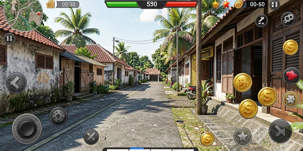 Momen seru dalam mode multiplayer dengan teman-teman.