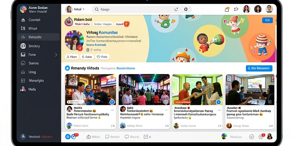 Tangkapan layar menunjukkan interaksi karakter dalam permainan.